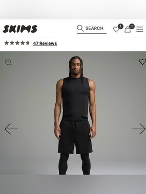 SKIMS FLEX Men's Muscle Tank - Gunmetal